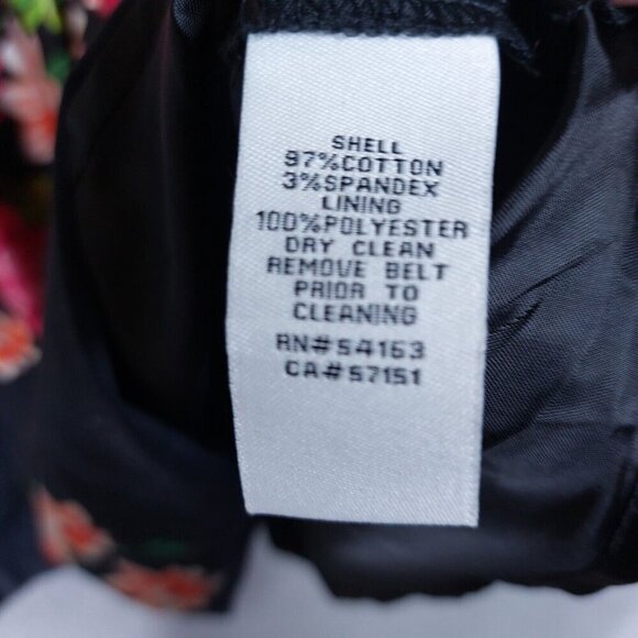 Eliza J Dress Women's 2 Black Rose Print Belted Boat Neck Sleeveless Party - Picture 10 of 16